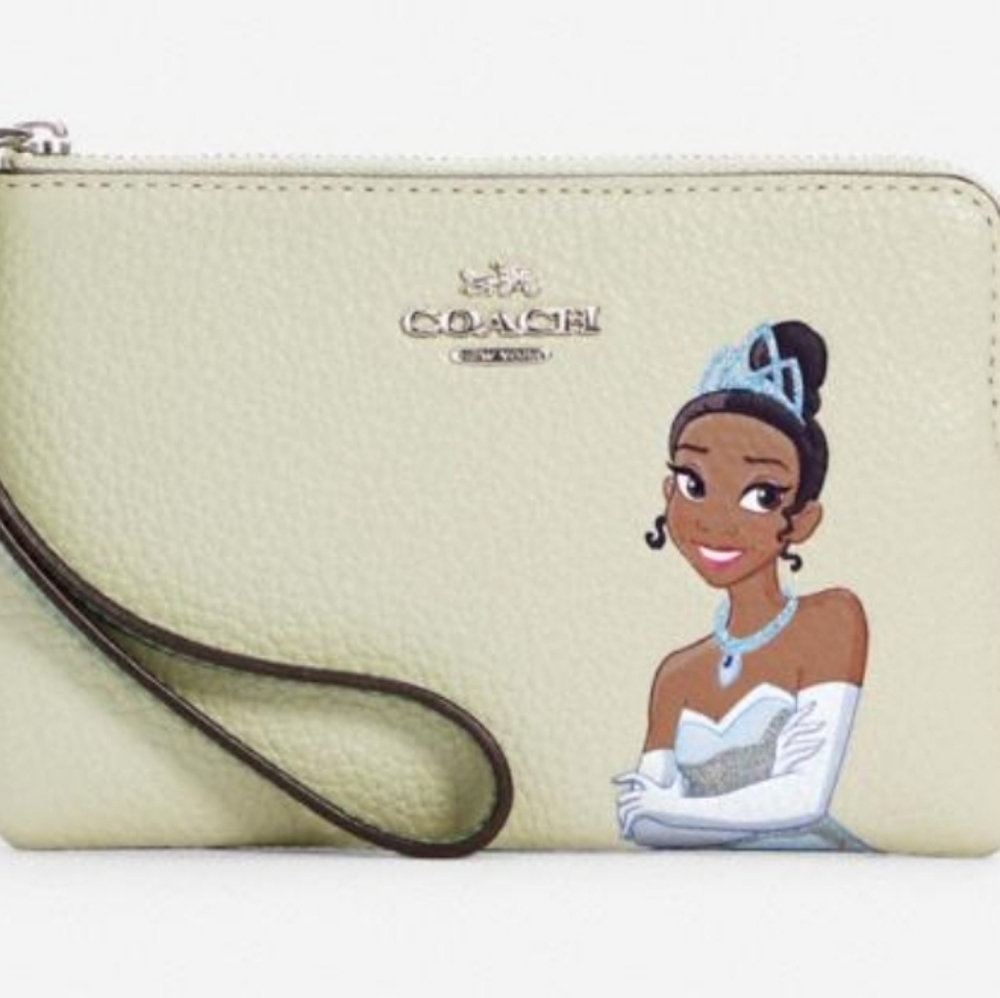 Tiana Disney X Coach Corner Zip Wristlet